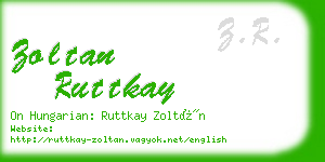 zoltan ruttkay business card